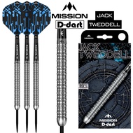 MISSION STEEL TIP DART - 22G/24G/26G Jack Tweddell Silver 95% Tungsten Darts
