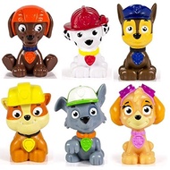 Kids Paw Patrol Mini Figures Set of 6 - Rocky, Zuma, Skye, Rubble, Marshall &amp; Chase