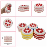 4.7inch Stress Relief Squishy Cake Strawberry Cake Design - Super Slow Rising, Soft, Relaxing, Anti-Anxiety Squeeze