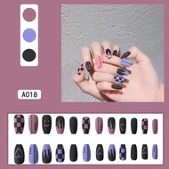 Cool patterned fake nails (24 nails with glue)