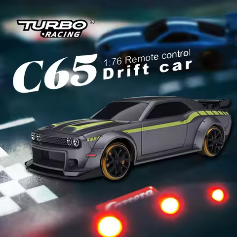 1:76 TURBO RACING C65 Built-in Gyroscope Drift Racing Full Scale Mini Remote Control Car Simulation 
