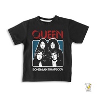 Queen Bohemian Rhapsody Kids Band T-Shirt Baju Budak Lelaki Tshirt Budak Lelaki