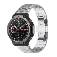 สายสแตนเลสสุดหรูสําหรับ Amazfit T-Rex 3 สมาร์ทวอทช์ สายรัดข้อมือธุรกิจสําหรับ Amazfit TRex 3 สร้อยข้