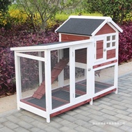 ST/💟Outdoor Solid Wood Waterproof and Sun Protection Rabbit House Rabbit Cage Rabbit House Pigoen Cage Cat Villa Home Ou