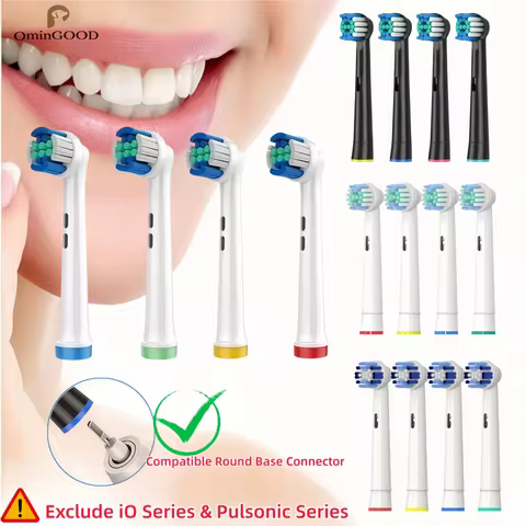 4-16pcs Electric Toothbrush Replacement Brush Heads for Oral Basic Cleaning -B Toothbrush Nozzle Bri