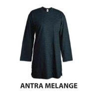 Muslimah Dark Grey Melange Eight Square Blank T-Shirt 65% Cotton