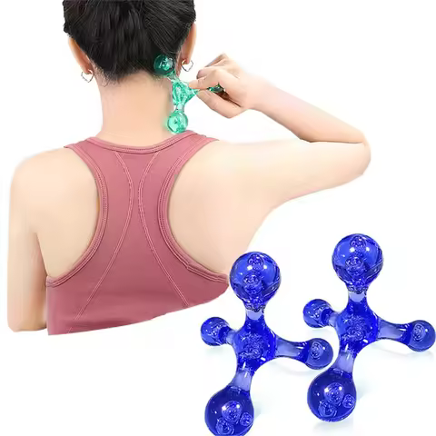 1PC Hand Held Massagers Tools, Back Deep Tissue, 4-Legged Acupressure Gentle Self Massager Trigger P