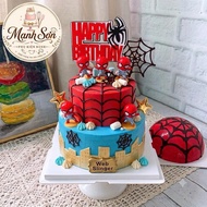 MS Set of 2 Spider Sets 8 Beautiful plasticPiece - Decorate birthday cakes, toger cakes