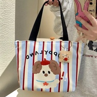 Hat Puppy Cute Mommy Bag ins Hand Bento Bag Cosmetic Bag Canvas Bag Student Hand Bag G3