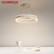 SUNMEIYI โคมไฟ Led ติดในอาคาร,โครมระย้าวงกลมหรูหราโคมไฟติดเพดานไฟเพดานทันสมัยห้องนั่งเล่นตกแต่งบ้านหลอดไฟสำหรับห้องนอน