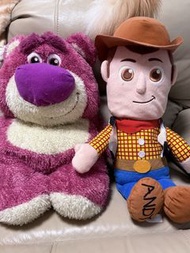 (不散)SEGA 迪士尼反斗奇兵 Lotso 熊抱哥 & 胡迪毛公仔