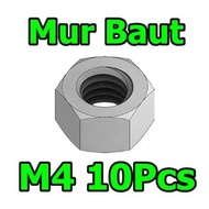 M4 size nuts and bolts screw bolt and nut set price per 10 pcs