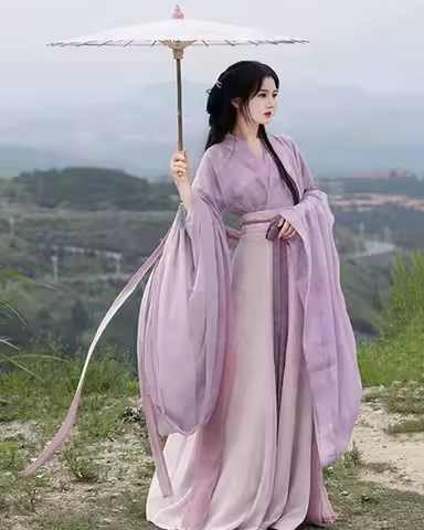 Chinese Hanfu Dress Women Halloween Carnival Cosplay Costume Party Outfit Ancient Chinese Hanfu Purp