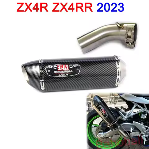 ZX4RR Motorcycle Yoshimura Exhaust Muffler Full Systems Middle Link Connect Pipe Slip On Exhaust For