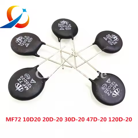10PCS MF72 Thermistor 0.7D/1/1.3/1.5/3/5/8/10/12/15/16/20/30/47/120D-5/7/9/11/13/15/20 High power ne