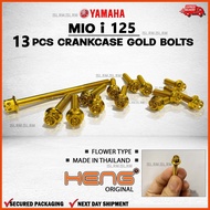 ♀  Yamaha Mio i 125 / M3  original heng gold bolts for Crankcase 13pcs Set Made in Thailand