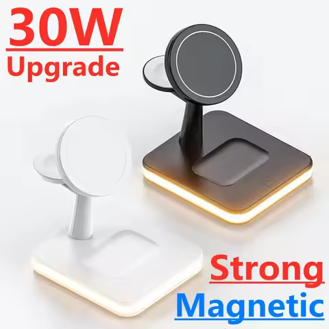 30W 3 in 1 Wireless Chargers Stand For iPhone 12 13 Pro Max Mini Magnetic Fast Charging Dock Station