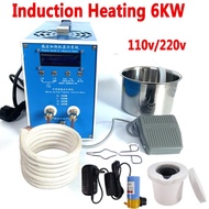 6KW Induction Heater Induction Heating Machine 220V Metal Smelting Furnace High Frequency Welding Me