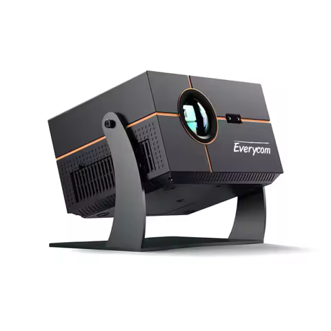 Everycom YG628W HD 4k Portable Projector with Stand 1080P Smart Android Projector Home Theater