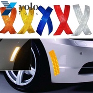 YOLO Wheel Rim Reflective Stickers Anti Collision Personality Car Exterior Accessories Car Styling Decal Carbon Fiber Protection Guards Warning Strip Sticker