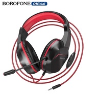 BOROFONE BO104สายหูฟังเล่นเกม3.5มิลลิเมตรหูฟังเสียงรอบทิศทางลึกเบสหูฟังสเตอริโอพร้อมไมโครโฟนสำหรับเก