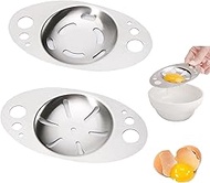 Protein Separator Stainless Steel, Pack of 2 Oval Egg Separators, Small, Portable Protein Separator 