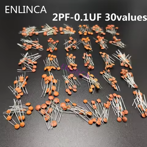 300pcs/lot 50V 2PF-0.1UF 30 valuesX10pcs ceramic capacitor Assorted Kit Electronic Components Packag