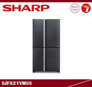 [ Delivered by Seller ] SHARP Gross 700L 4 Door Avance Refrigerator / Fridge / Peti Sejuk SJF821VMSS
