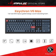 Keychron V6 Max ANSI Full Size 104 Key Carbon Black RGB Wireless Keyboard - Knob Banana Switch
