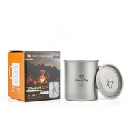 Camp Mug With/Without Lid, Strong & Lightweight Camping Mug With Measurement Marks, Folding Titanium