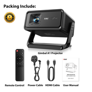 โปรเจคเตอร์พกพาสมาร์ท XGODY Gimbal A1 แรม 1+16GB ความสว่าง 360 ANSI ถอดรหัส 4K/8K ความละเอียด 720P W
