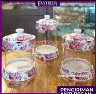 toples 1 set shabby chic kaca keramik