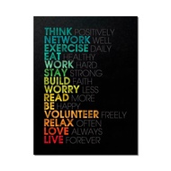 Frasa motivasi Poster-pejabat Wall Art Decor-kata inspirasi gambar-kerja keras menjadi Happy Canvas 