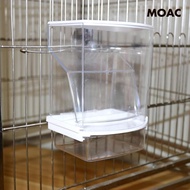 [ Bird Cage Feeder Transparent Parrot Feeder Accessories Parrot Feeder Cage Seed