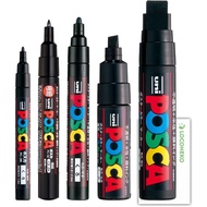 Uni Posca Paint Marker 5-Piece Black Set PC-1MR/3M/5M/8K/17K | ポスカ