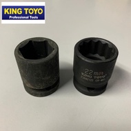 [100% ORIGINAL] KING TOYO 1/2" MEDIUM IMPACT SOCKET / BOX SOCKET (MADE IN TAIWAN) 8MM-26MM