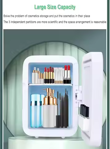2026 New Upgrade Mini Skincare Fridge, Makeup Fridge For Skincare 4 L/6 Can, 220V Small Cosmetic Bea