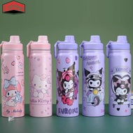 (Eldridge) 800ml Tumbler Kuromi Water Bottle Kids Stainless Steel School Water Bottle Kids