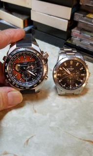 中古瑞士製造CYMA 司馬 石英大裝男裝計時手錶$700元/ Casio EFE-500 世界時間複雜功能男裝手錶不懂得調教時間(已售$400元)