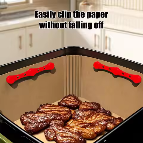 Silicone Air Fryer Liner Magnetic Buckle For Parchment Paper Air Fryer Magnetic Silicone Clips Air F