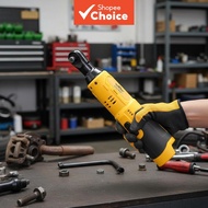 LYUWO 18V Lithium Battery Electric Ratchet Wrench Rechargeable 90 Degree Corner Elbow Wrench No Batt