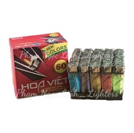 Hộp 50 cái quẹt gas trong đủ màu xẹt đá [ Hộp 50cái]