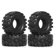 4PCS 1.0 Inch Mud Terrain Rubber Wheel Tyres Fit 1/18 TRX4M 1/24 Axial SCX24 FCX24 FMS Ascent-18 Min