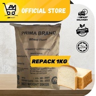 RAYA PRIMA Japanese Premium Bread Flour | Tepung Roti Jepun | Wheat Flour [UNBLEACHED] IMPORT 1kg (HALAL)