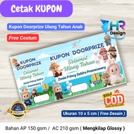 Birthday coupon / door prize coupon / character children's birthday coupon