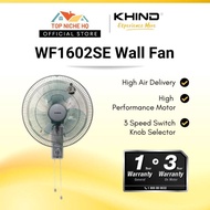 Khind 16" Wall Fan WF1602SE 3 Speed High Air Delivery Kipas Dinding Kuat Angin 壁扇