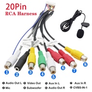 20 Pin Car Radio RCA Harness Adapter Plugs for Most Android Car Stereo Radio GPS Head Unit