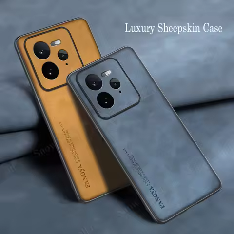 Luxury Sheepskin Leather Shockproof Silicone Case For Realme GT7 GT 7 Pro 7T GT7T RealmeGT7 Pro GT7P