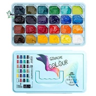 Concentrated Gouache Paint Refill 24Color Jelly 30ML Replaceable Pack Art Beginner Gouache Paint Set