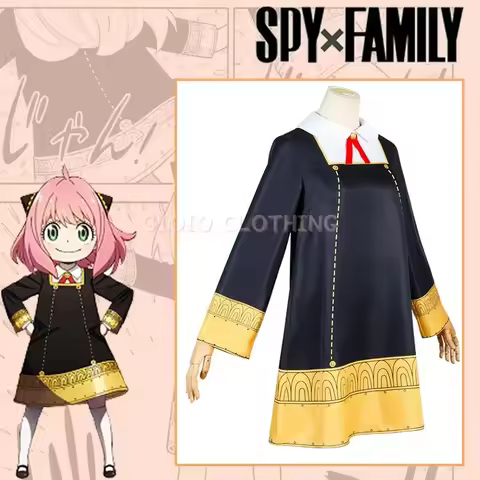 ✈2026❤Anya Forger Cosplay Kids Childrens Girls Costume Anime Spy Family Dress Suit Outfit Uniform✈